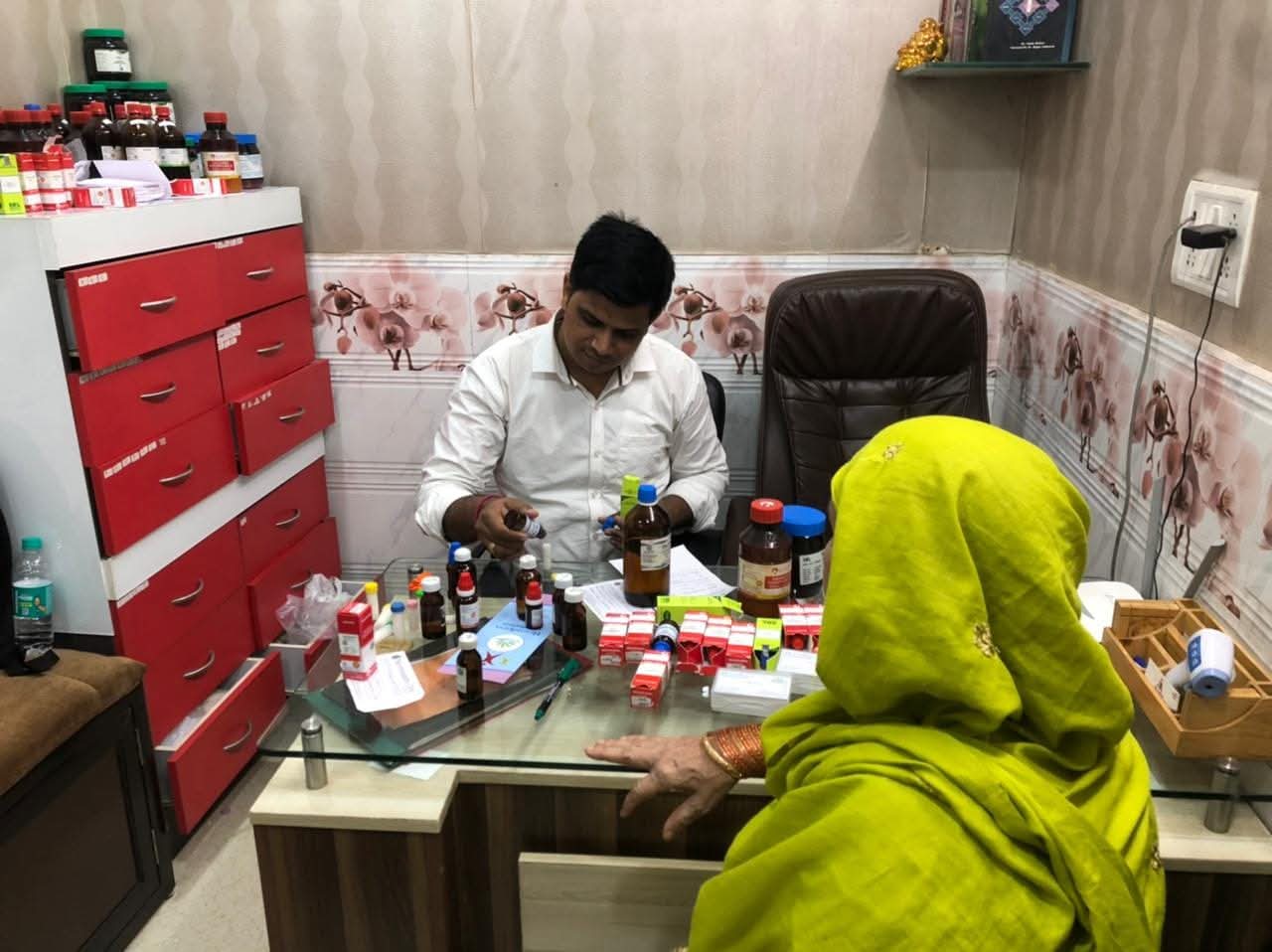 Doctors interacting with patients during consultation